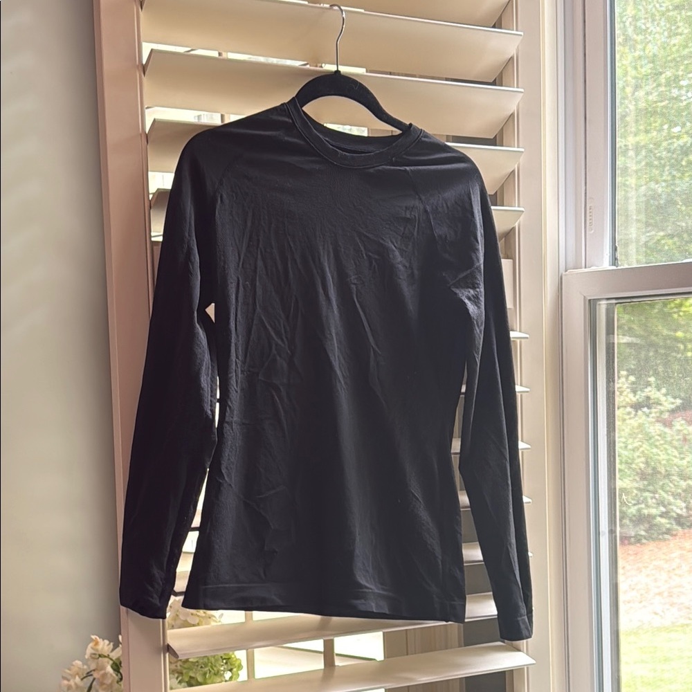 Figs Classic Black Long Sleeve Tee